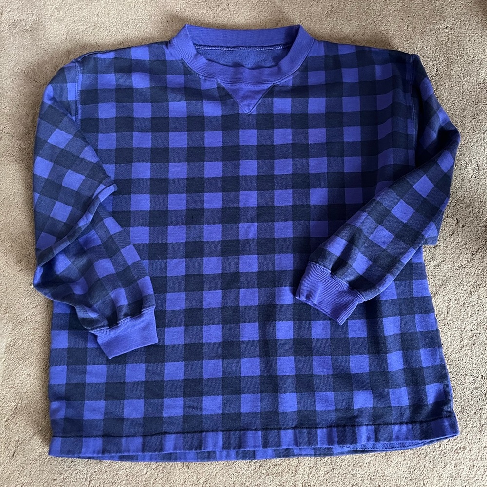 Black and Purple Checkered Sweatshirt, Vintage grunge/alternative era 90s/2000s